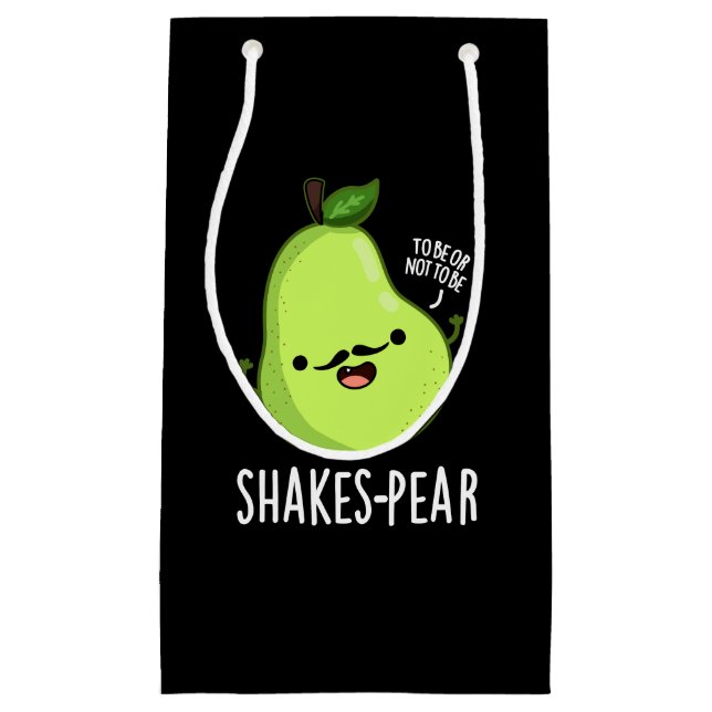 Petit Sac Cadeau Shakes pear Funny Pear Fruit Pun Dark BG (Devant)