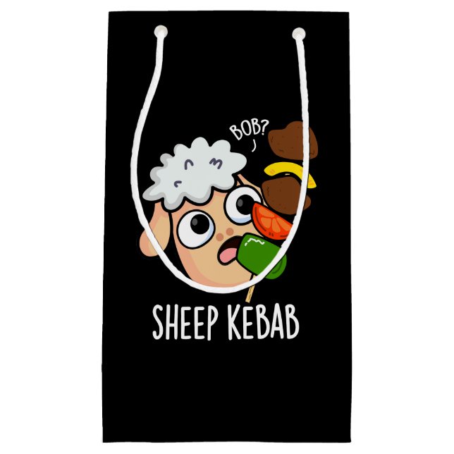 Petit Sac Cadeau Sheep Kebab Funny Shish Kebab Pun Dark BG (Devant)