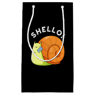 Petit Sac Cadeau Shello Funny Snail Cellphone Pun Dark BG