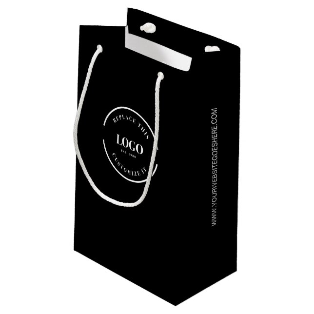 Petit Sac Cadeau Site Web du LOGO d'entreprise personnalisé modèle  (Dos Angle)