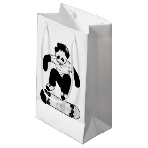 Petit Sac Cadeau Skateboard Panda