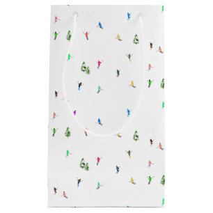 Petit Sac Cadeau Ski alpin d'hiver Ski Ski Ski Motif