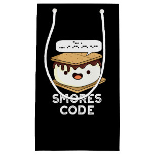 Petit Sac Cadeau Smores Code Funny Food Pun Dark BG
