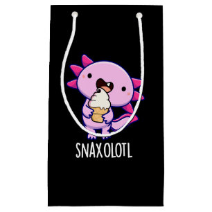 Petit Sac Cadeau Snaxolotl Funny Axolotl Pun Dark BG