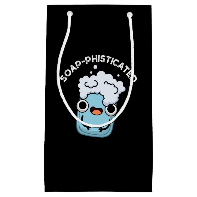 Petit Sac Cadeau Soap-phisticated Funny Soap Pun Soap Dark BG (Devant)