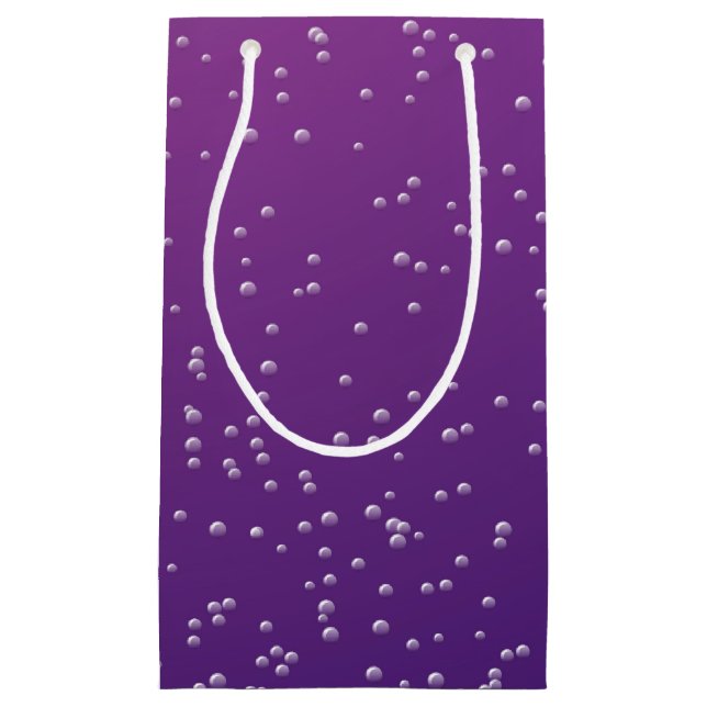 Petit Sac Cadeau Soda de raisin violet avec de minuscules bulles (Devant)