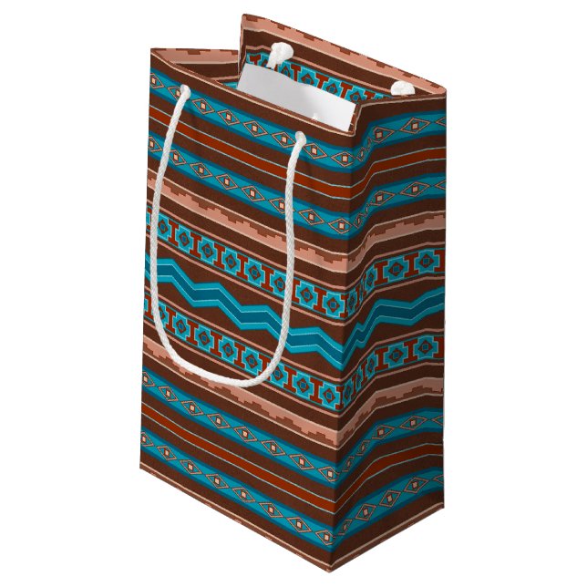 Petit Sac Cadeau Southwest Style Geometric Cameron Gorge Design (Dos Angle)