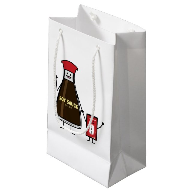 Petit Sac Cadeau Soy Sauce Bottle Paquet enfant condiment asiatique (Devant Angle)