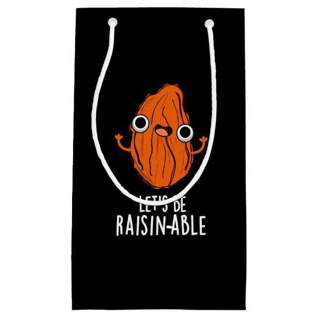 Petit Sac Cadeau Soyons capables d'élever drôle Raisin Pun Sombre B (Devant)