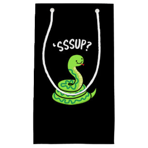 Petit Sac Cadeau Sssup Funny Hisser Snake Pun Dark BG