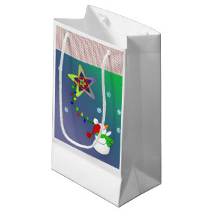 Petit Sac Cadeau Star Light Snowman