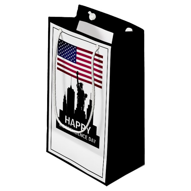 Petit Sac Cadeau Statue de la Liberté, Fête de l'Indépendance (Devant Angle)