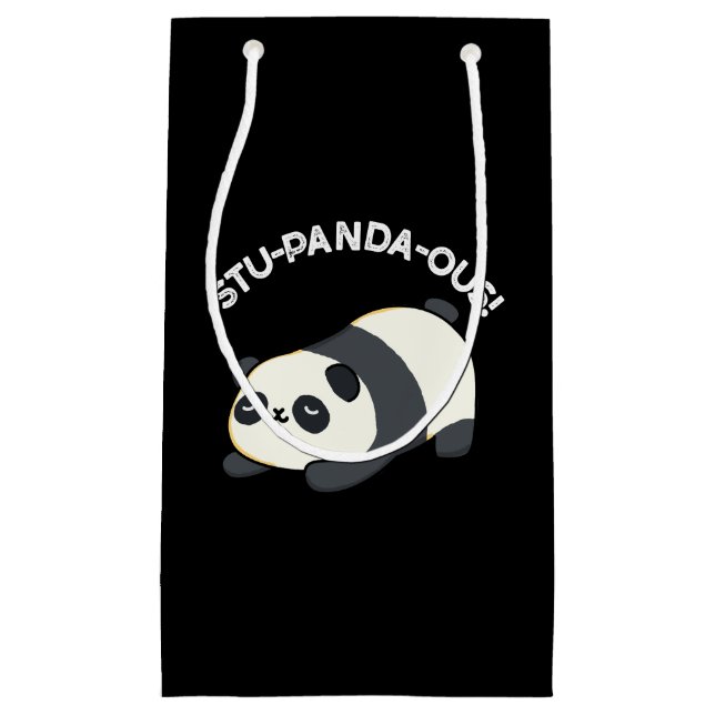 Petit Sac Cadeau Stu-panda-ous Funny Panda Pun Dark BG (Devant)