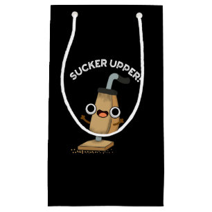 Petit Sac Cadeau Sucker Upper Funny Vacuum Cleaner Pun Dark BG