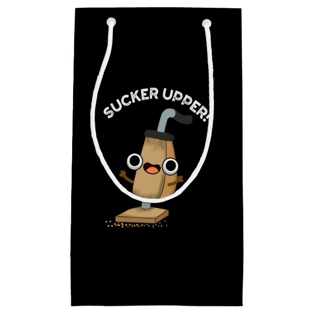 Petit Sac Cadeau Sucker Upper Funny Vacuum Cleaner Pun Dark BG (Devant)