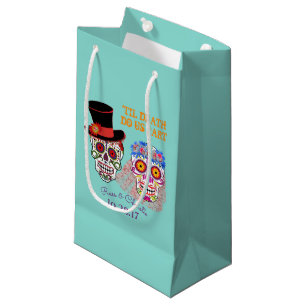 Petit Sac Cadeau Sugar Skulls Mariée & Pièce Jusqu'À La Mort Fête-N