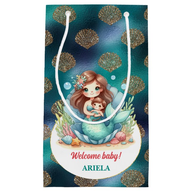 Petit Sac Cadeau Sweet Little Mermaid Baby (Devant)