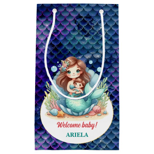 Petit Sac Cadeau Sweet Little Mermaid Baby (Devant)