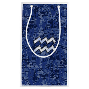Petit Sac Cadeau Symbole Zodiaque Silver Aquarius Marine Camion num