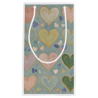 Petit Sac Cadeau Tapisserie Pastel Heart