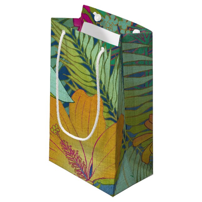 Petit Sac Cadeau Tapisserie tropicale II (Devant Angle)