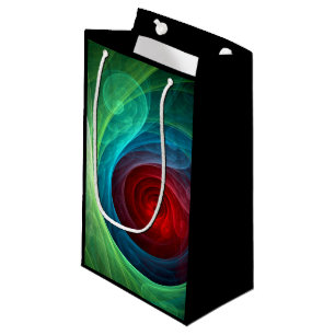 Petit Sac Cadeau Tempête rouge Floral Art moderne Abstrait Motif co