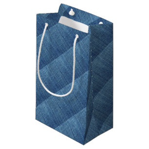 Petit Sac Cadeau Texture des jeans bleus