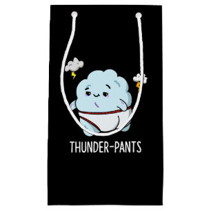 Petit Sac Cadeau Thunderpants Funny Cloud Météo Pun Dark BG