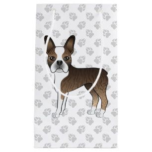 Petit Sac Cadeau Tigre Boston Terrier Chien de Dessin Animé Mignon