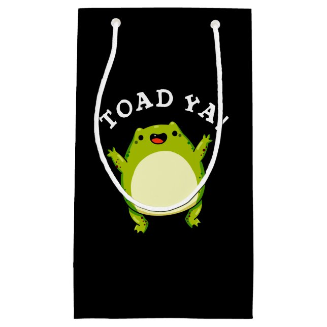 Petit Sac Cadeau Toad Ya Funny Frog Pun Dark BG (Devant)