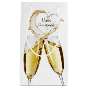 Petit Sac Cadeau Toast de champagne pour l'anniversaire