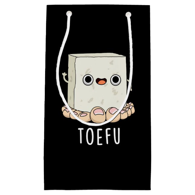 Petit Sac Cadeau ToeFu Funny Tofu Pun Dark BG (Devant)