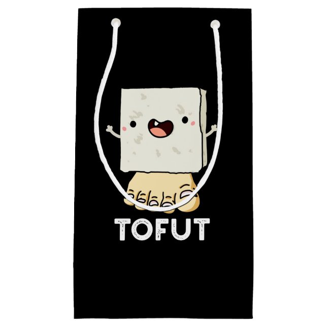 Petit Sac Cadeau Tofut Funny Tofu Pun Dark BG (Devant)