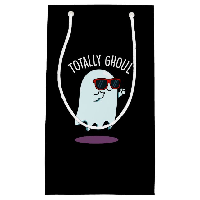 Petit Sac Cadeau Totalement Ghoul Funny Ghost Pun Dark BG (Devant)