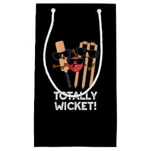 Petit Sac Cadeau Totalement Wicket Funny Sports Cricket Pun Dark BG