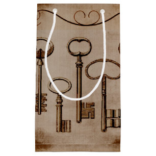 Petit Sac Cadeau Touches de squelette Vintage victorien en détresse