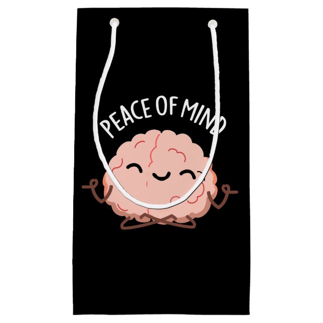 Petit Sac Cadeau Tranquillité D'Esprit Drôle Méditation Du Cerveau  (Devant)