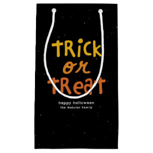 Petit Sac Cadeau Trick ou traiter mignon fête d'Halloween personnal