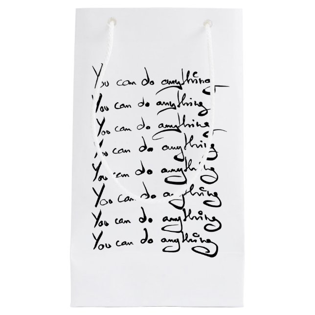 Petit Sac Cadeau TU PEUX FAIRE QUOI QUE CE SOIT ! Guillemet inspira (Devant)