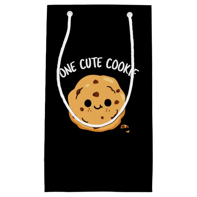 Petit Sac Cadeau Un gâteau Cookie Funny Food Pun Dark BG (Devant)