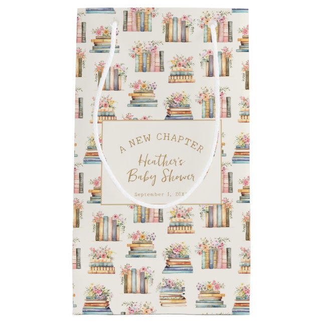 Petit Sac Cadeau Un nouveau Baby shower de livres de chapitre (Devant)