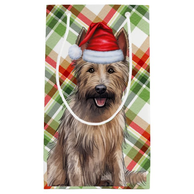 Petit Sac Cadeau Vacances Berger Picard Chien Amusant Plaid Noël (Devant)