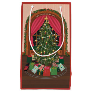 Petit Sac Cadeau Vacances de Noël victorienne