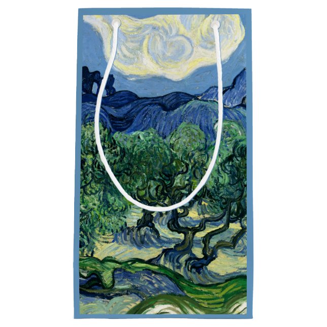 Petit Sac Cadeau Van Gogh La peinture paysagère des oliviers (Devant)