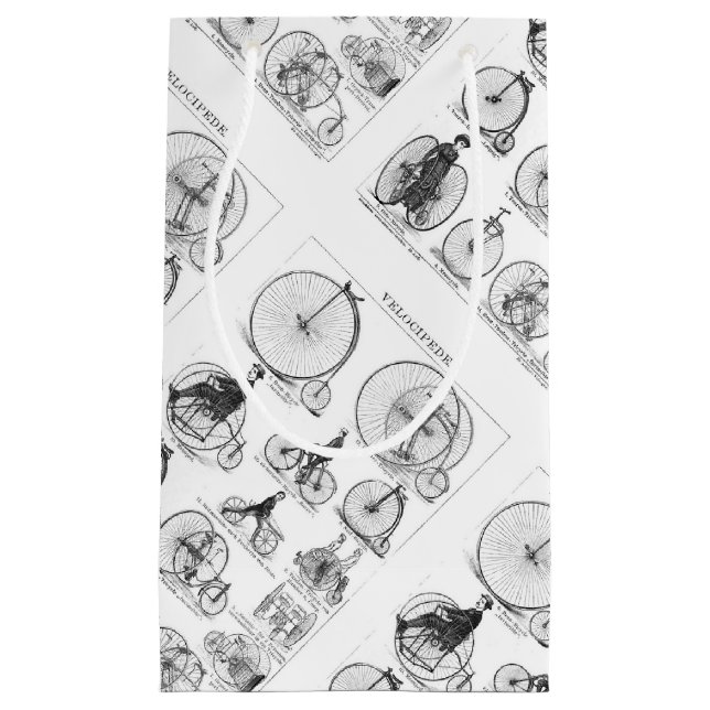 Petit Sac Cadeau Vélo à grande roue Penny Farthing (Devant)