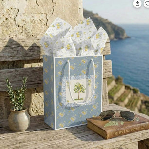 Petit Sac Cadeau Verger côtier de la Riviera, Vue pour offrir un ci