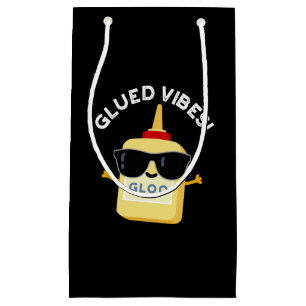 Petit Sac Cadeau Vibes Gluées Funny Glue Pun Dark BG
