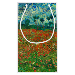 Petit Sac Cadeau Vincent Van Gogh Poppy Field Floral Art Vintage