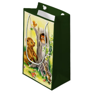 Petit Sac Cadeau Vintages animaux de la forêt
