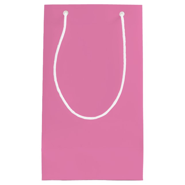 Petit Sac Cadeau Violet Pastel, Marguerite Rose, Rose Rose, (Devant)